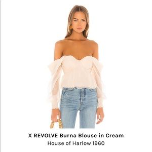 X Revolve Burna blouse in cream